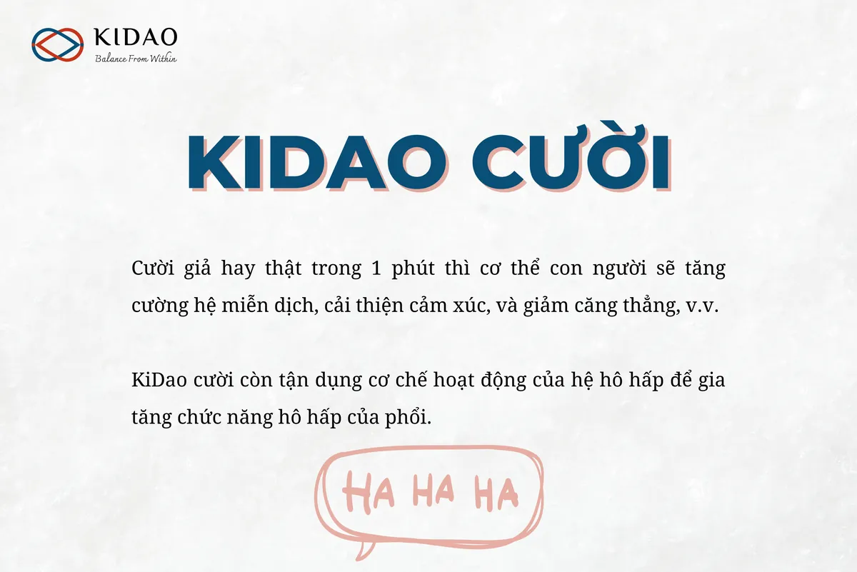 Ảnh tác dụng của Kidao cười
